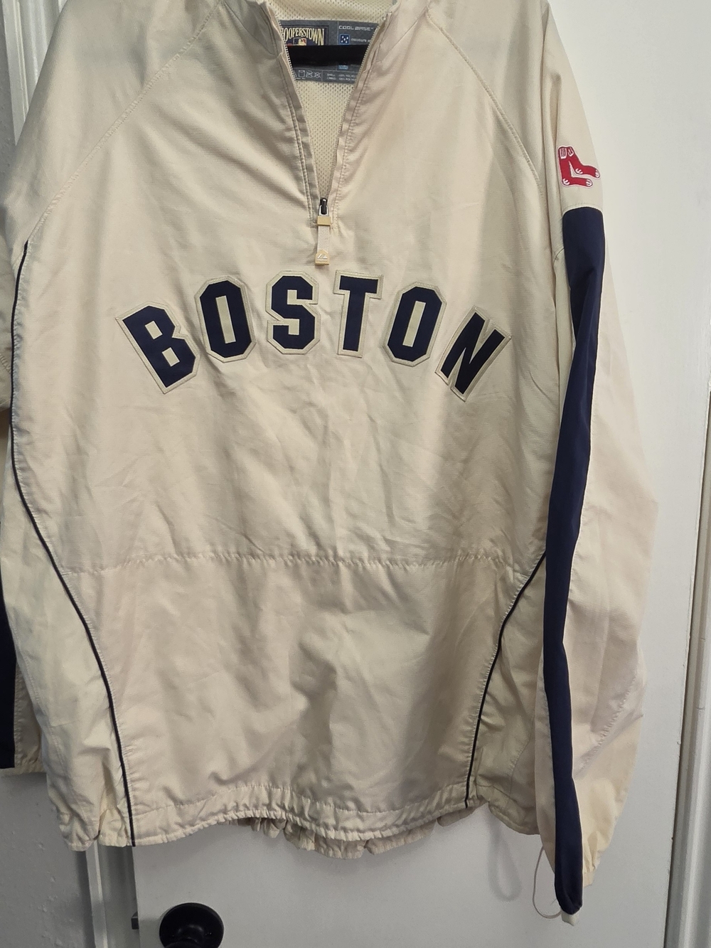 Boston Red Sox Windbreaker Jacket - Beige/Navy